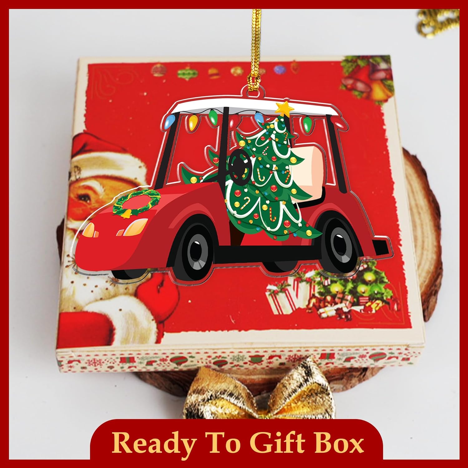 Condition photo showing New/Like New for Golf Cart Cute New Year Ornaments 2025 – Happy New Year Decoration, for Golfers, Men, Women - Unique Golf Ornaments and Decoration for Tree Goft Cart