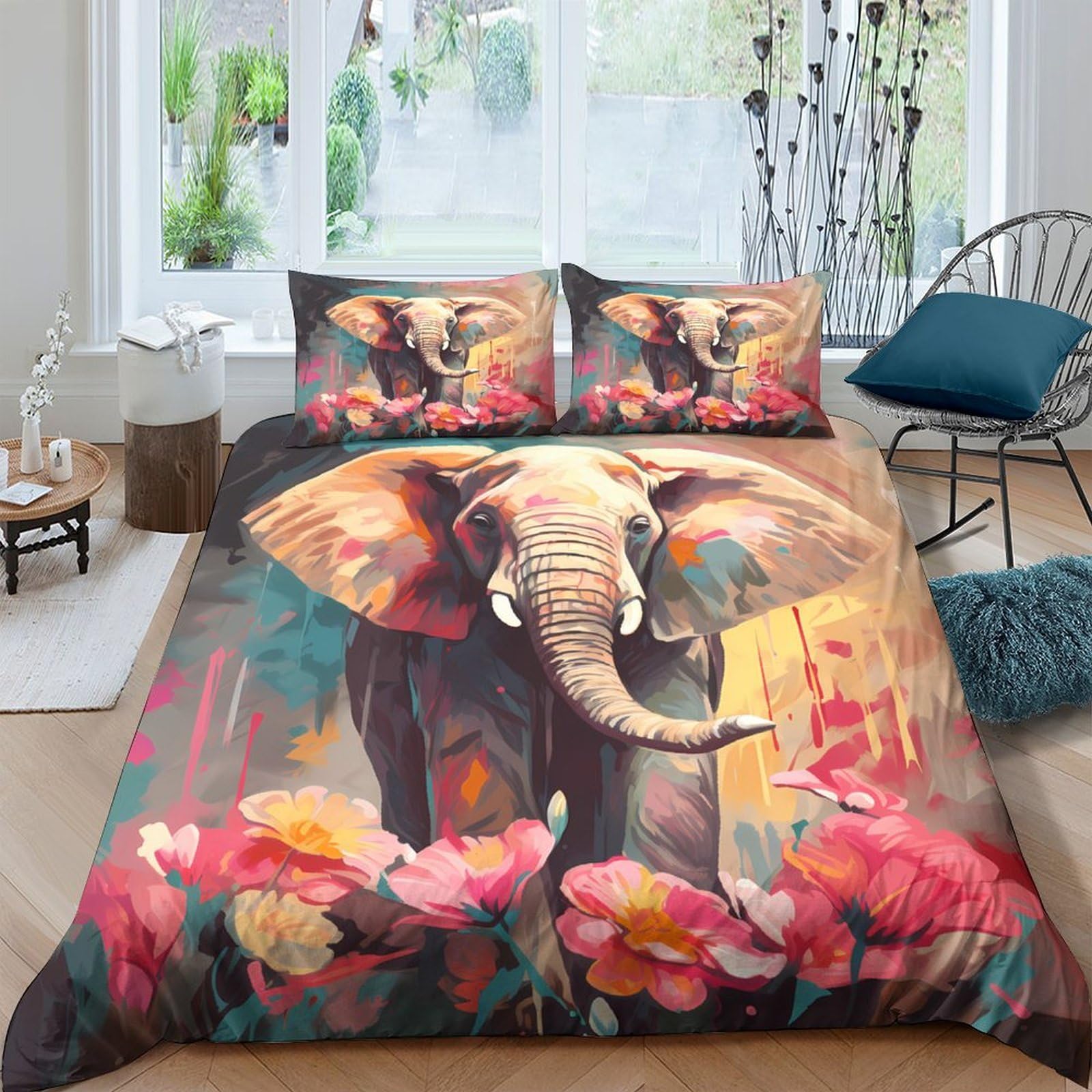Housse pour couette éléphant 3D : le cadeau exquis pour parents et grands-parents