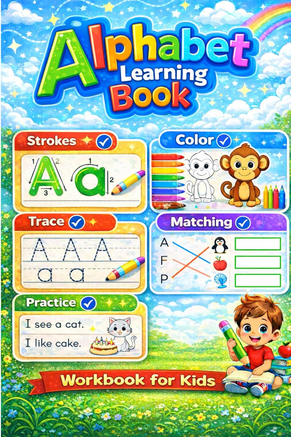 ABC Alphabet Learning and Tracing: Write and Trace Book for Kindergarten and Kids Ages 3-7 (Genius)