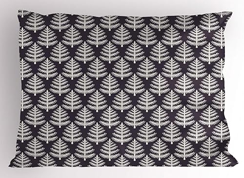 Miniatura 31 de Ambesonne Synthwave Pillow Sham Set of 2, Abstract Contemporary Futuristic Art with Stripes and Galactic Rounds, Quality Microfiber Bedding Item for