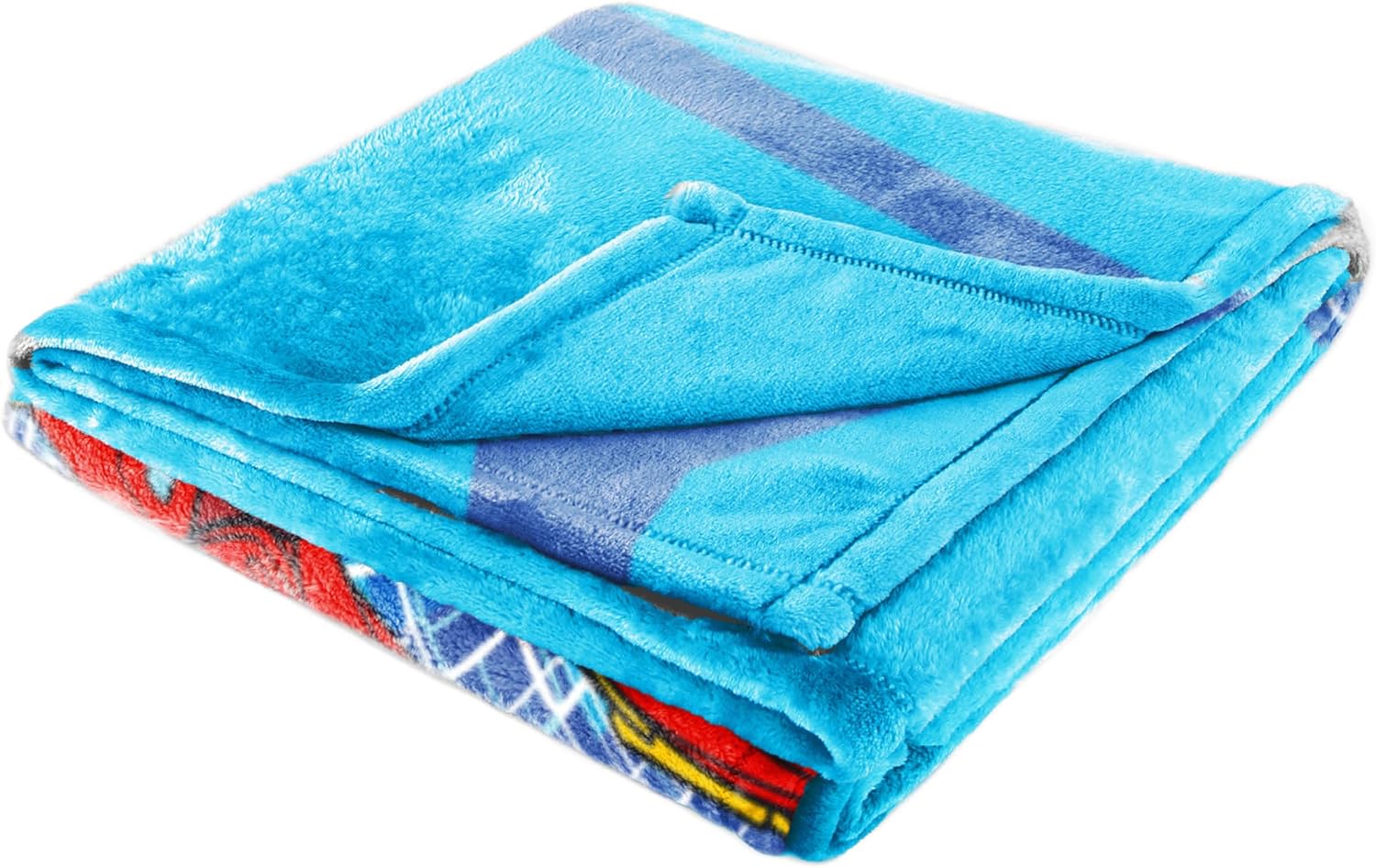 Jay Franco Kids Plush Throw Blanket – Soft & Cozy Fleece Throw for Bedroom & Couch Décor, Official Licensed Product, Blue - Iron Man & Friends, 60x90 - Large Blanket