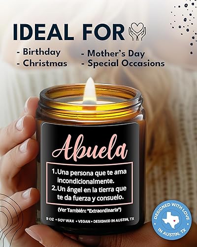 Miniatura 3 de Vela de Abuela, regalos para la mejor abuela de nietos en español, regalos para abuelo en español, regalos pensados de nieta o nieto, cumpleaños