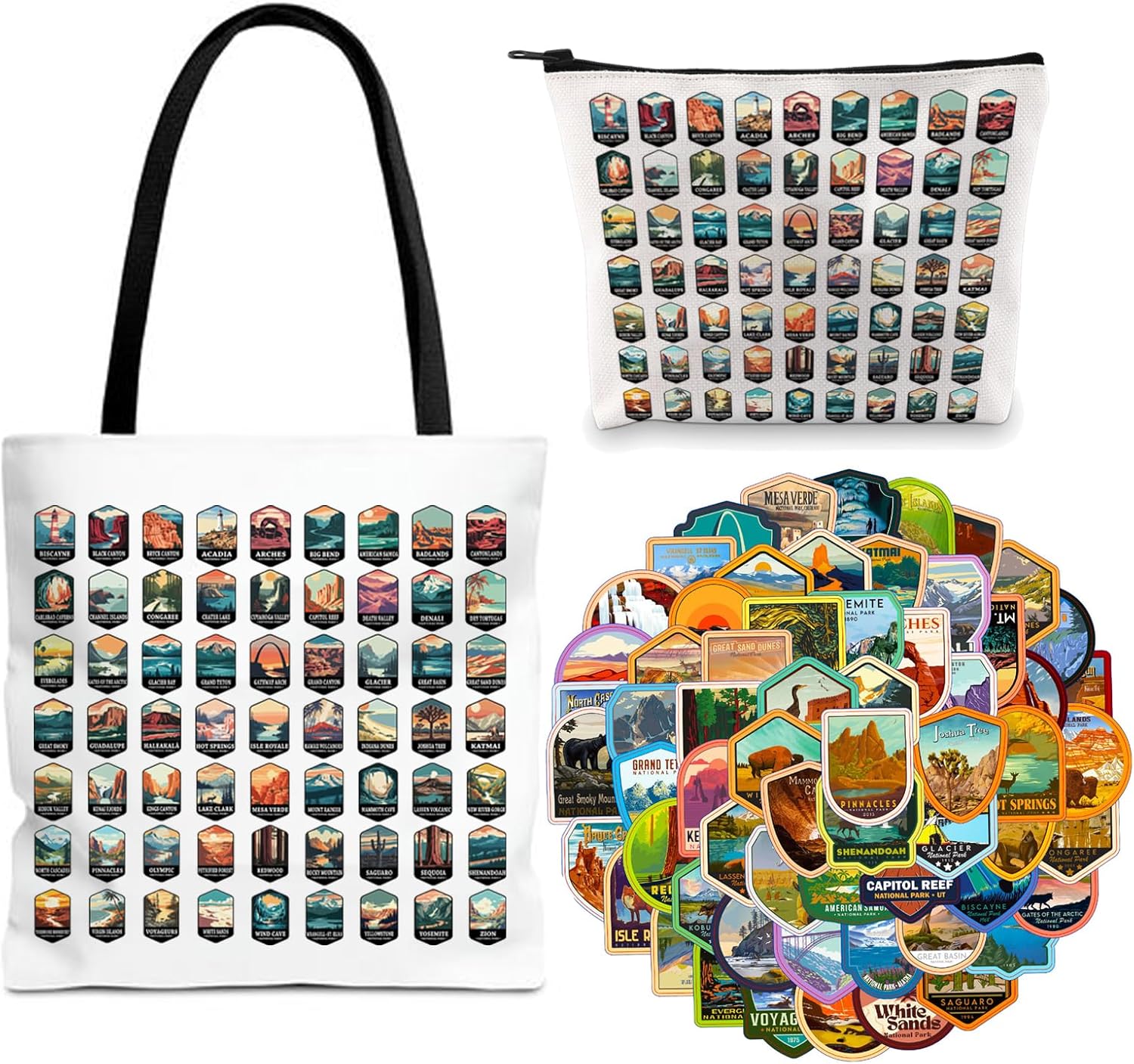 National Parks Gifts - 3PCS National Park Adventure Awaits Gift for Hikers Campers Outdoor Enthusiasts