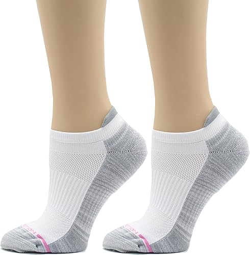 Dr. Motion Calcetines de compresión de corte bajo para mujer, paquete de 2