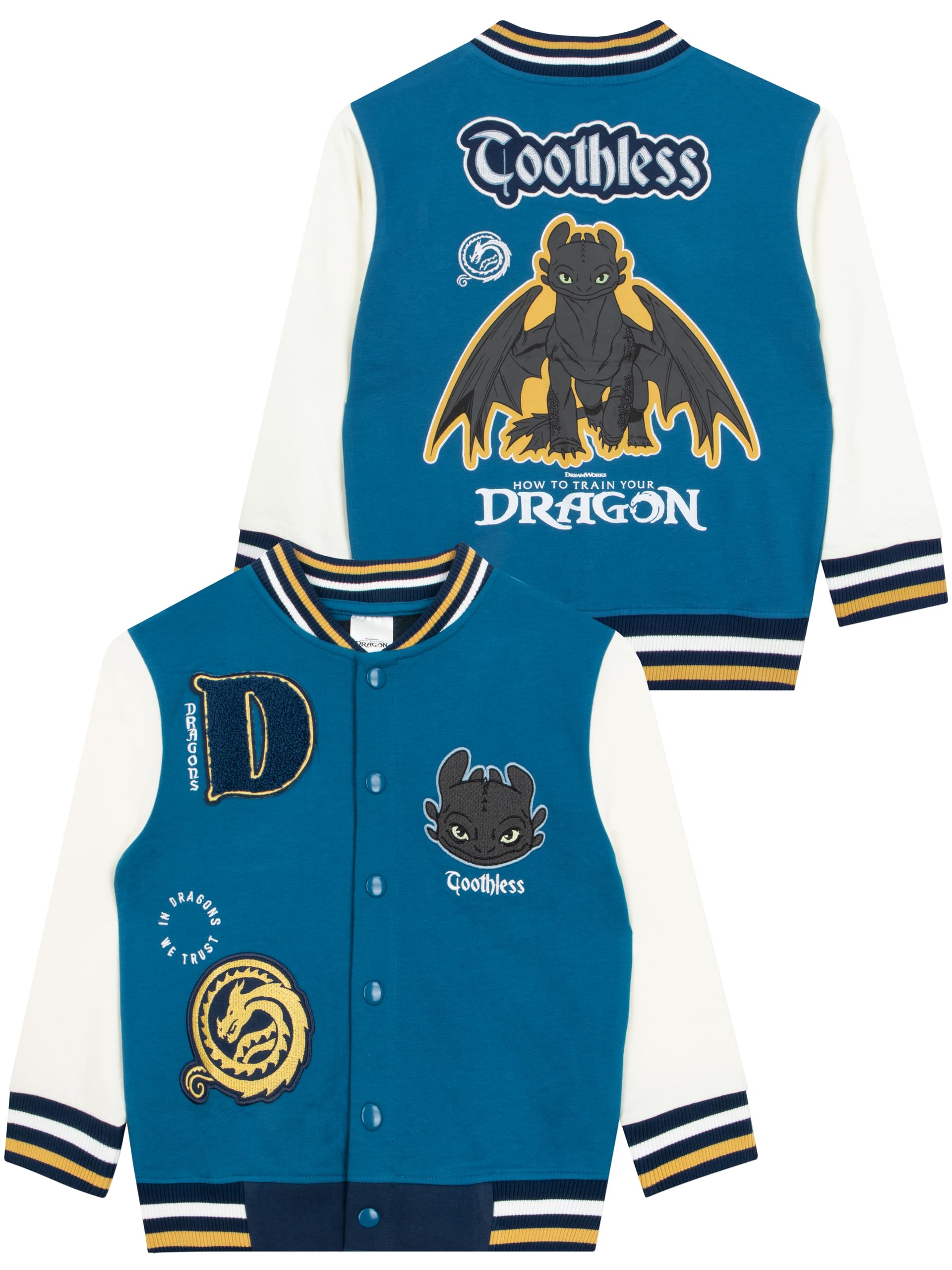 How To Train Your Dragon Toothless Bomberjacke – Offizielle Lizenzware, Blau, Größe 140