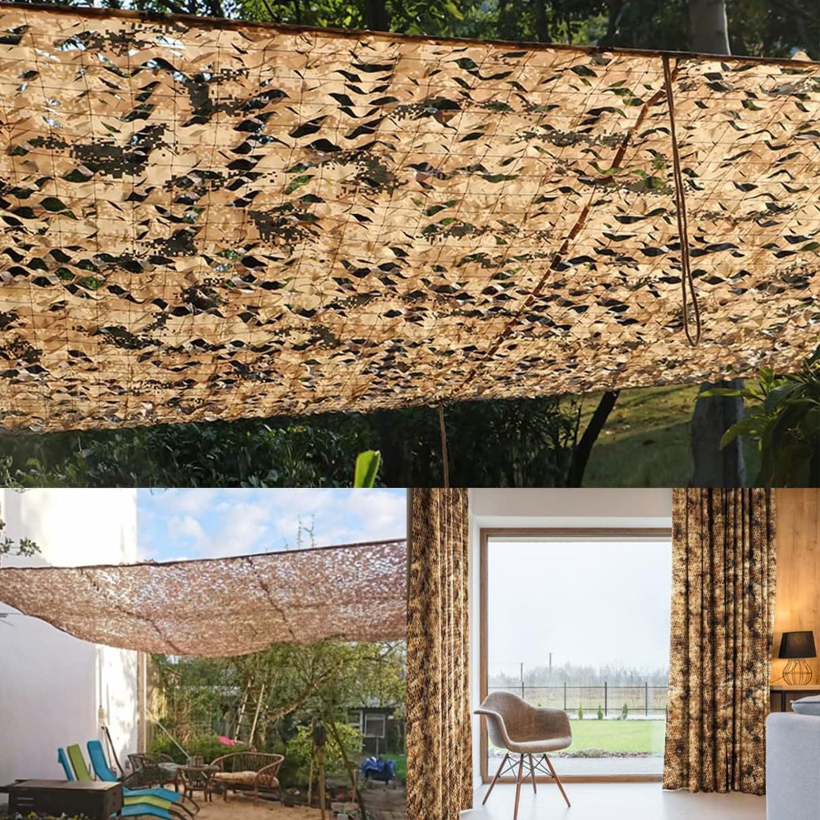 Tarnnetz Desert Digital 4x10m Jalousien Dual Mesh 4x6m 3x4m 5x8m 9x10m 5x5m Sonnenschutz Camouflage Netz, Sichtschutz Army Net für Outdoor Camping Jagd Fotografie Garten Dekoration Autoverdeckung