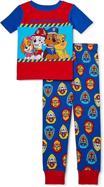 Amazon.com: Paw Patrol Pajamas for Boys Pups on Duty Short Sleeve PJ Set (2T) Blue: Clothing, Shoes &