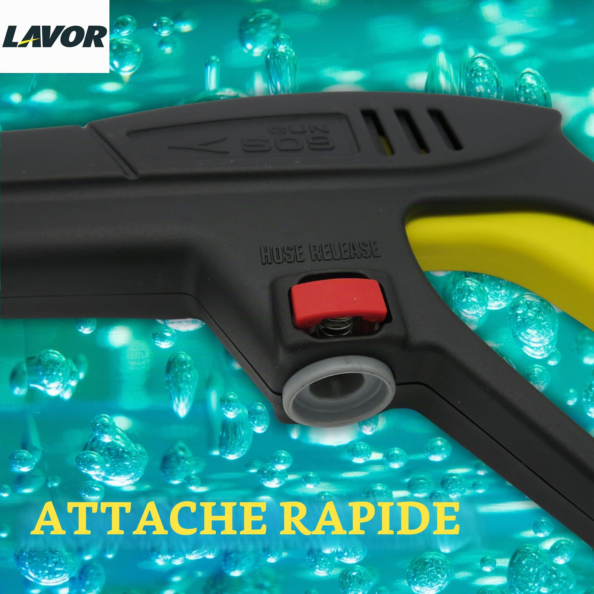 Pistolet Lavor S'09 avec adaptateur 1/4", raccord rapide, remplacement pour nettoyeur haute pression Lavor - Innovation et fiabilité en un clic