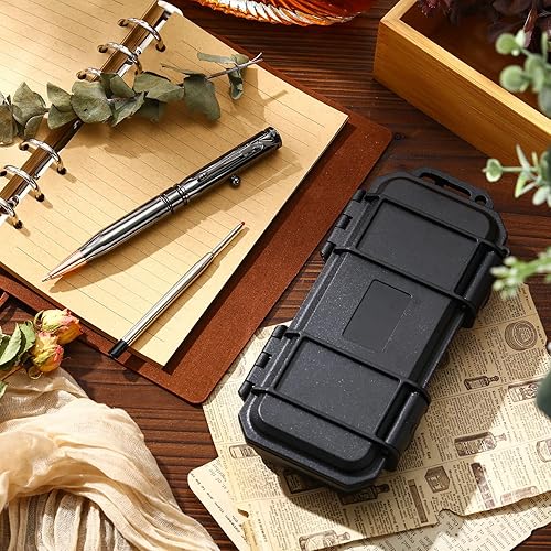 Miniatura 7 de Bolígrafo de acción Bolt con caja de regalo, bolígrafo sólido para amantes de las armas con repuestos de tinta negra para papá, colega, novio,