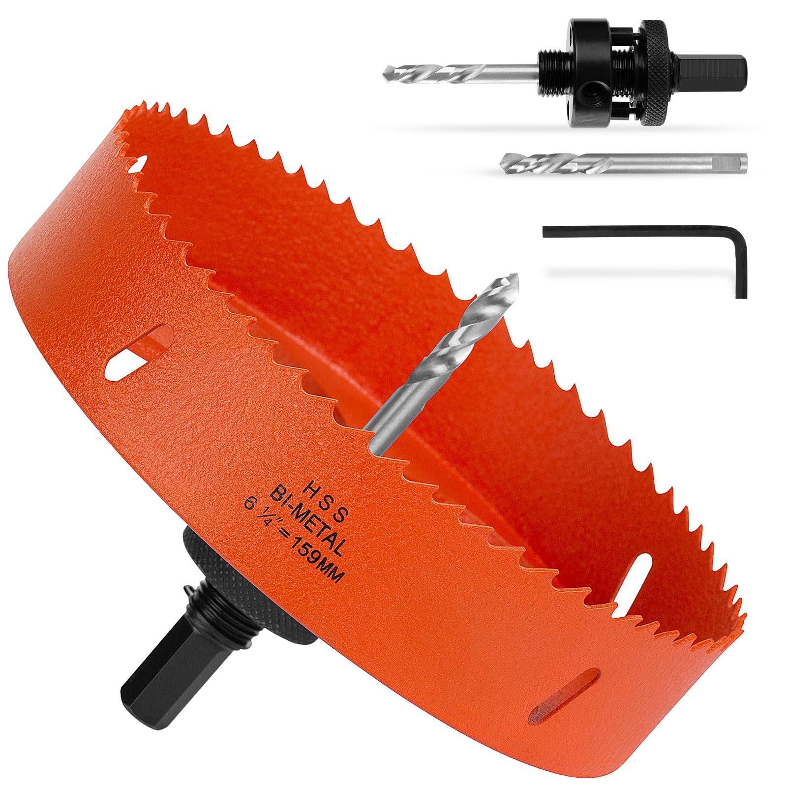 6" Hole Saw Kit - Cut Wood, Metal & Drywall -12
