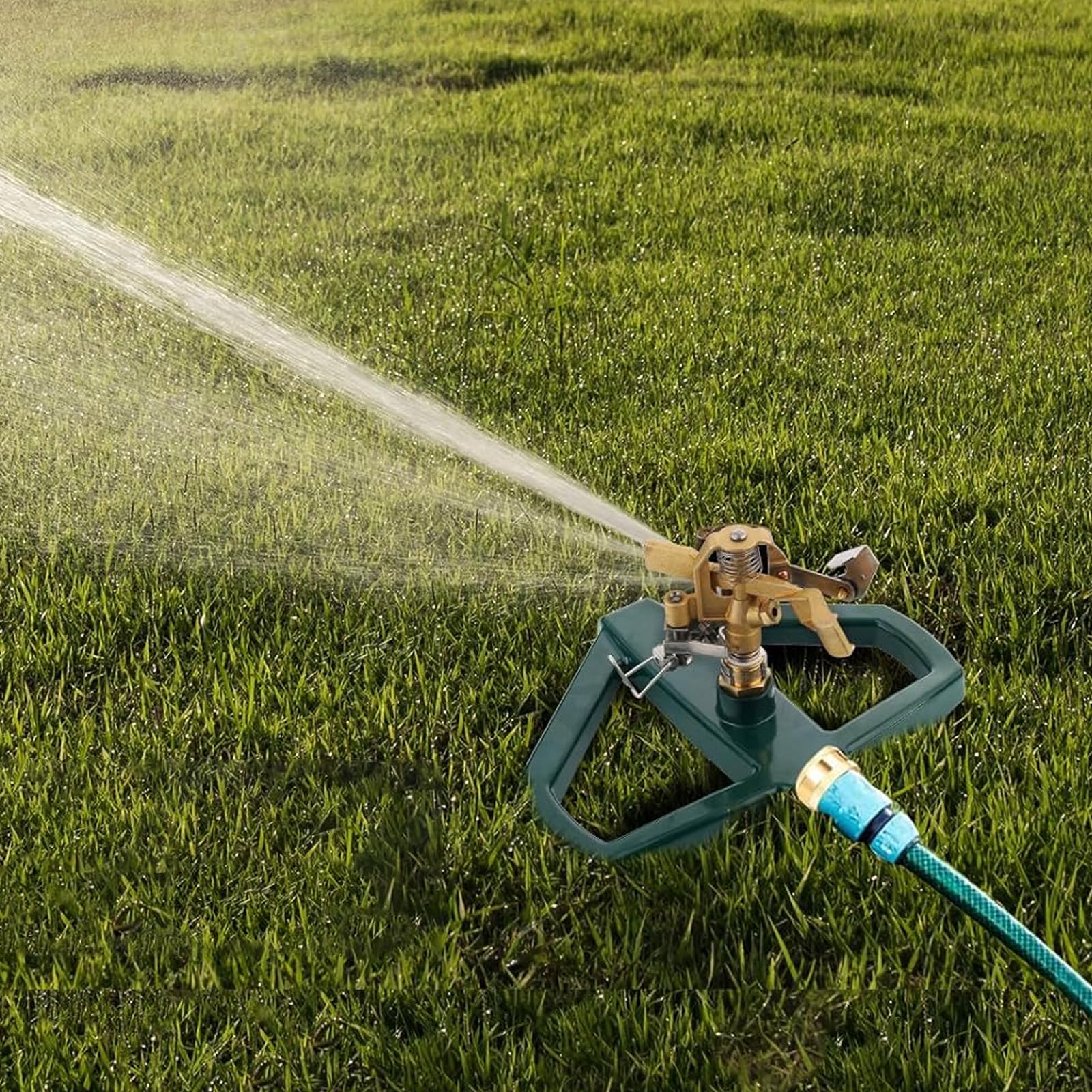 Sprokler de Césped con Base de Metal, Rociador de Césped Rotativo 360 °para Grandes Cubiertas de Superficie, Sistema de Riego para Céspedes, Plantas, Céspedes de Agua de Jardín