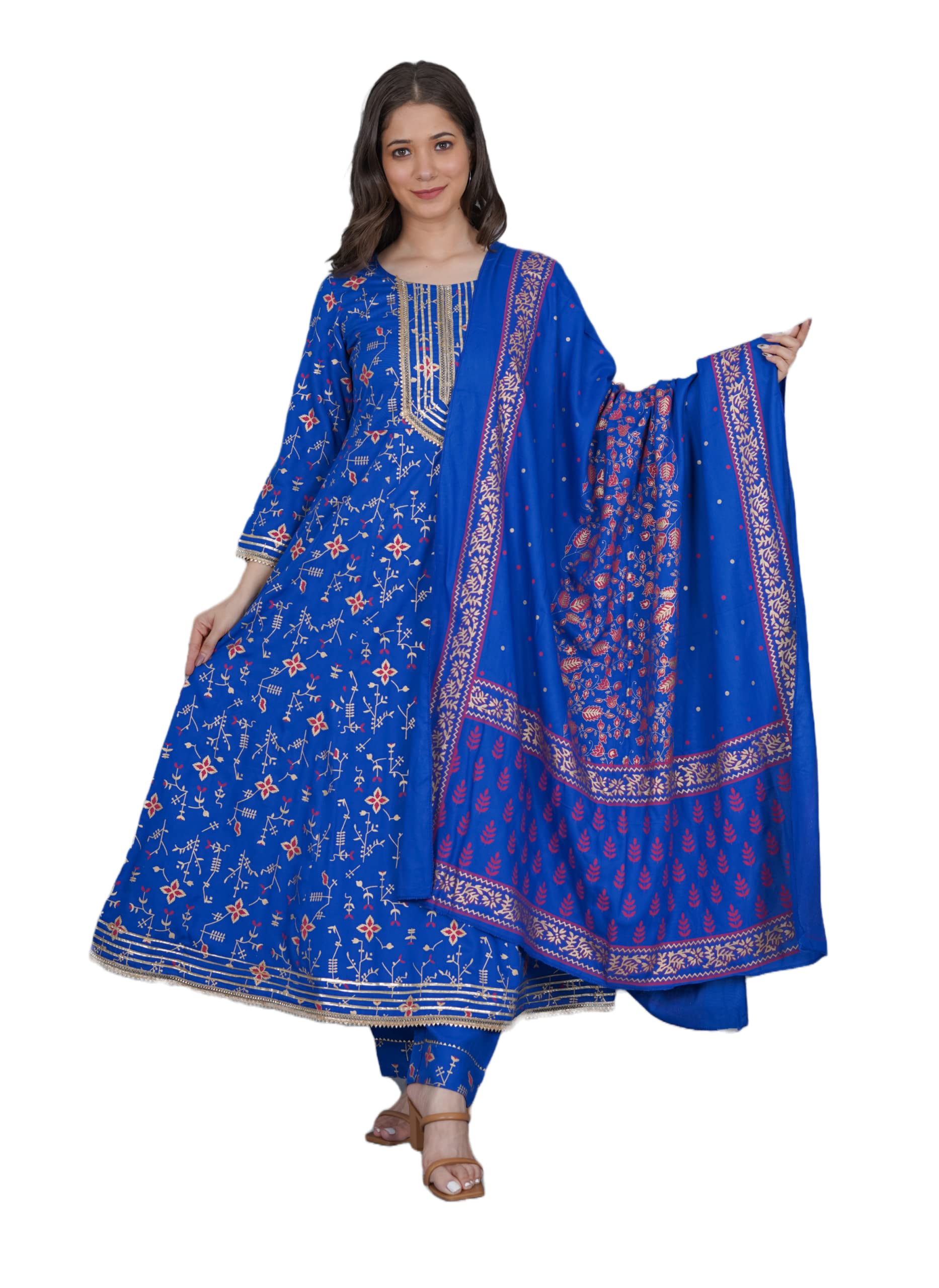 NURISHKurti Palazzo Dupatta Set, womens