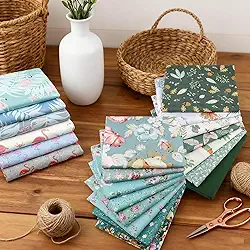 7 peças 100% algodão 25 cm x 25 cm pré-cortadas tecido acolchoado folhas quadrados para bricolage patchwork costura colcha artesanato