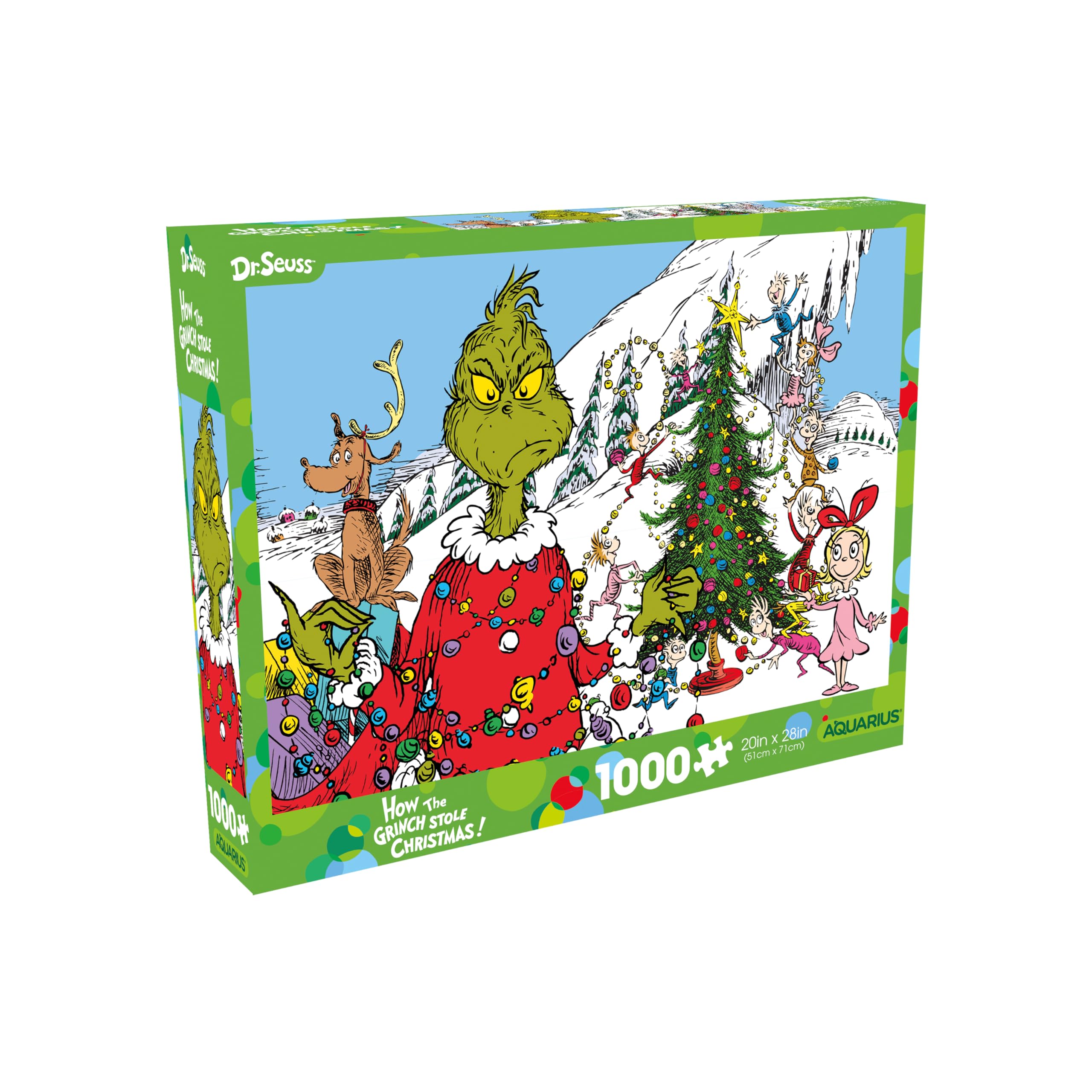 AQUARIUS Cat In The Hat 500-Piece Jigsaw Puzzle - Officially Licensed Dr. Seuss Glare-Free Collectible
