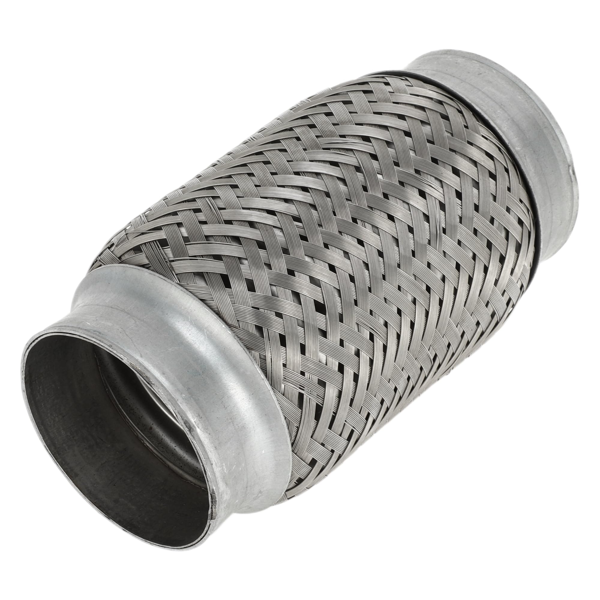 Tubo Flessibile per Scarico Auto 69mm OD Tubo di Scarico Intrecciato Flessibile | Tubo Flessibile Universale Argento 1 Pezzo