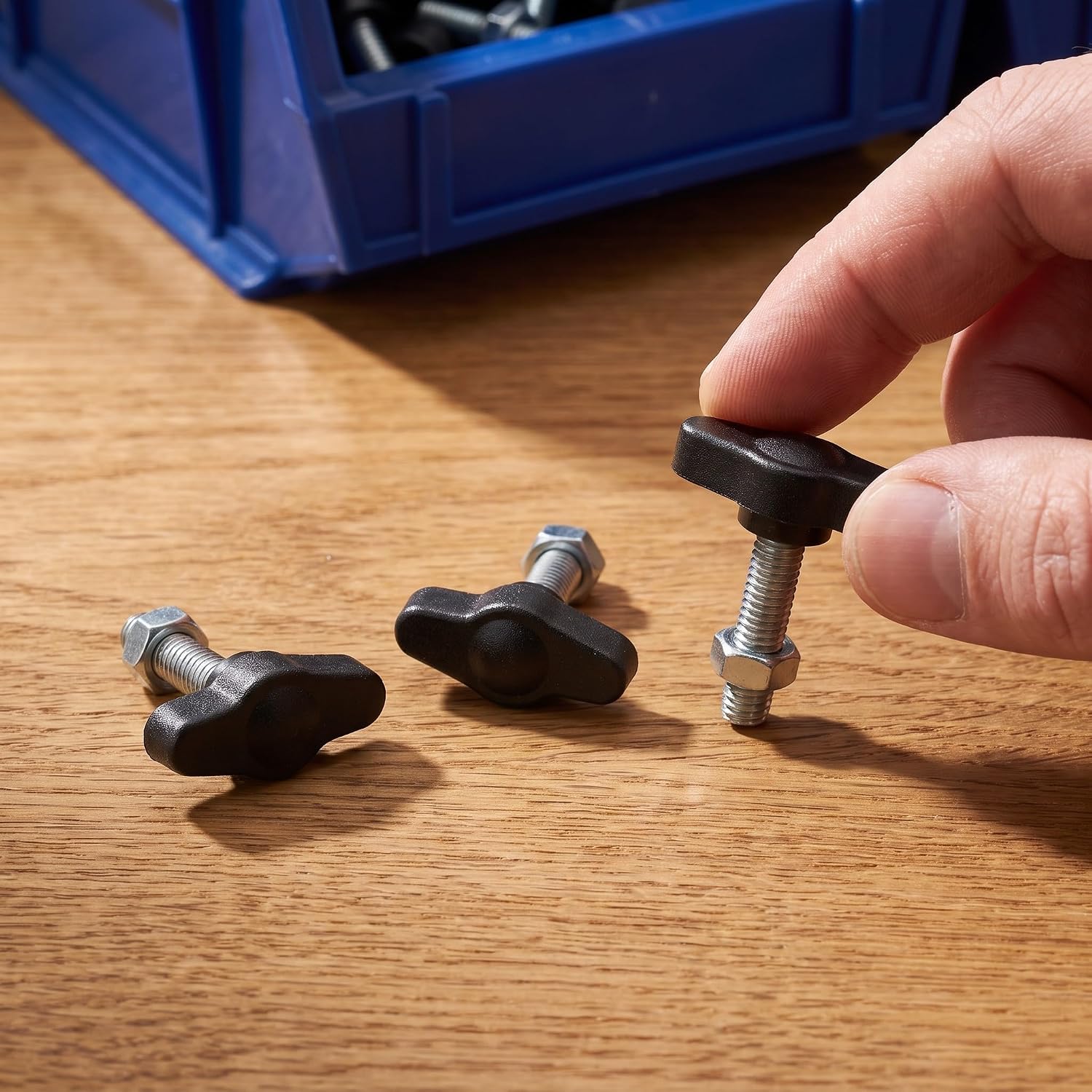 Toddmomy 6pcs M4 M5 M6 Tripod Wing Knob Screw - Hand Clamping Knob Bolts