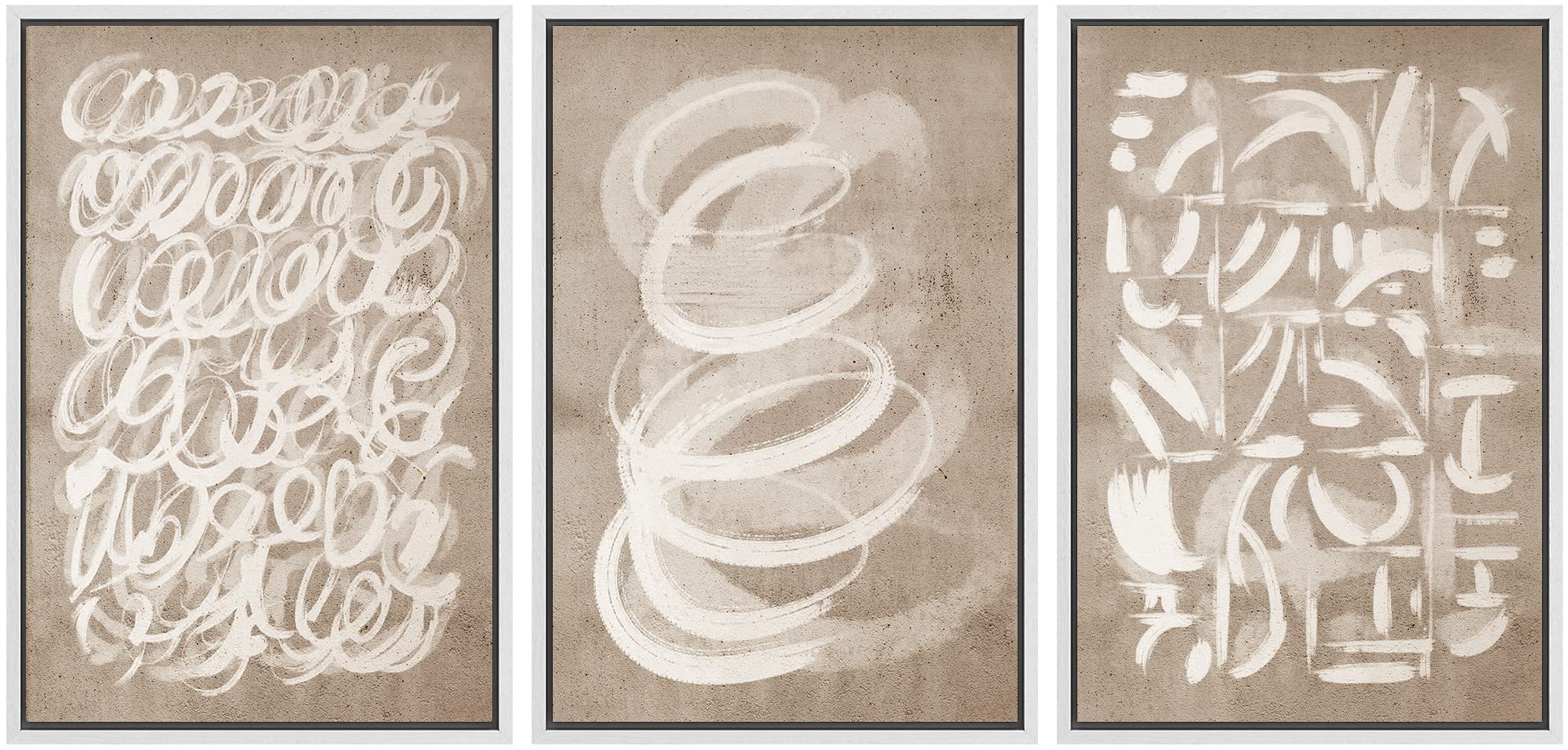 SIGNWIN Framed Canvas Print Wall Art Set Coastal Serenity Abstract Seaside Illustrations Modern Art Decorative Rustic Calm/Zen for Living Room, Bedroom, Office - 24"x36"x3 Natural — view 50