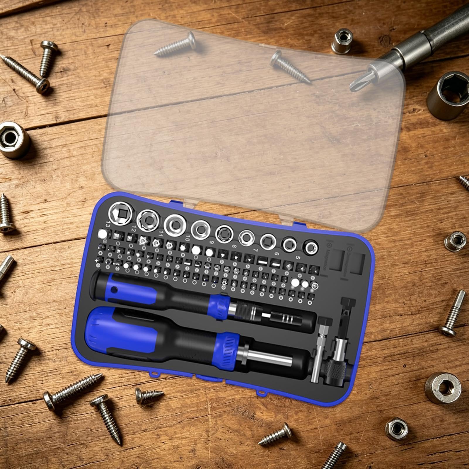 Cacciavite a cricchetto Strumento 77 in 1 per riparazioni auto | Set Cacciaviti di Precisione Per proprietario casa, tecnico, , elettricista, idraulico, garage, officina, elettronica
