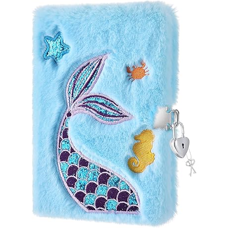 WERNNSAI Plush Mermaid Diary
