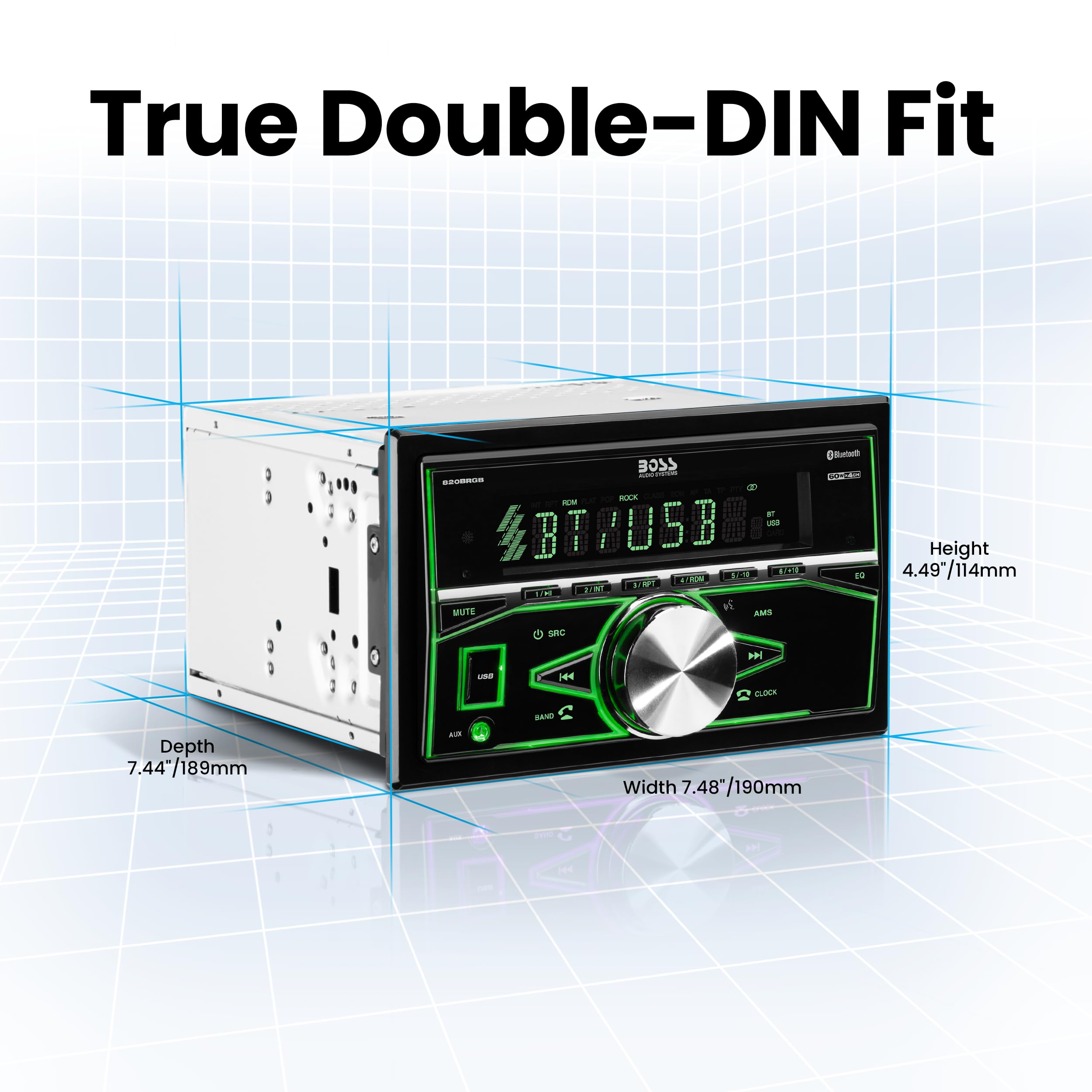 Amazon.com: BOSS Audio Systems 820BRGB Car Stereo - Double Din