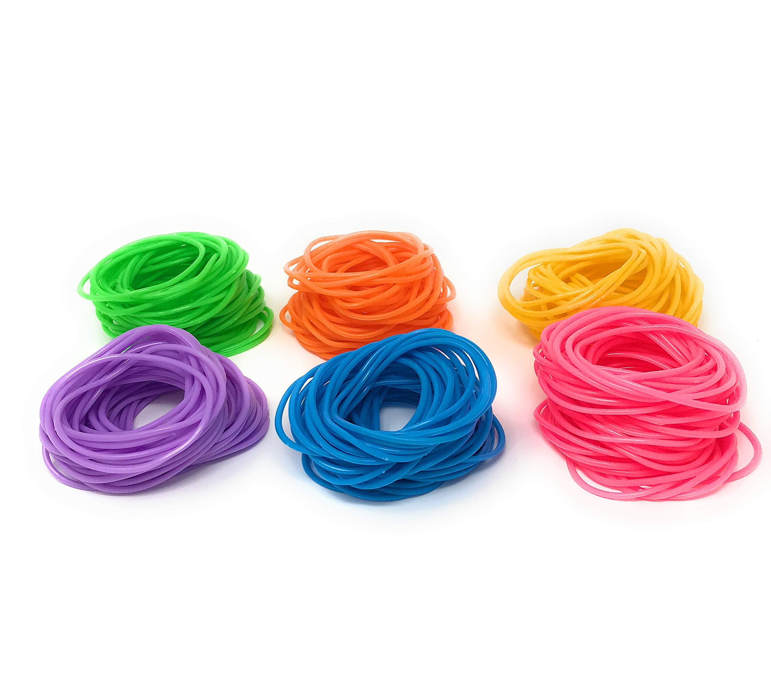 KIDSTHRILL Neon Assorted Colored Bracelet - Silicone Material - Multi Purpose ,DIY, Rubber Bangles,Stretchable,Party Favor -Children - 2mm - Pack of 288