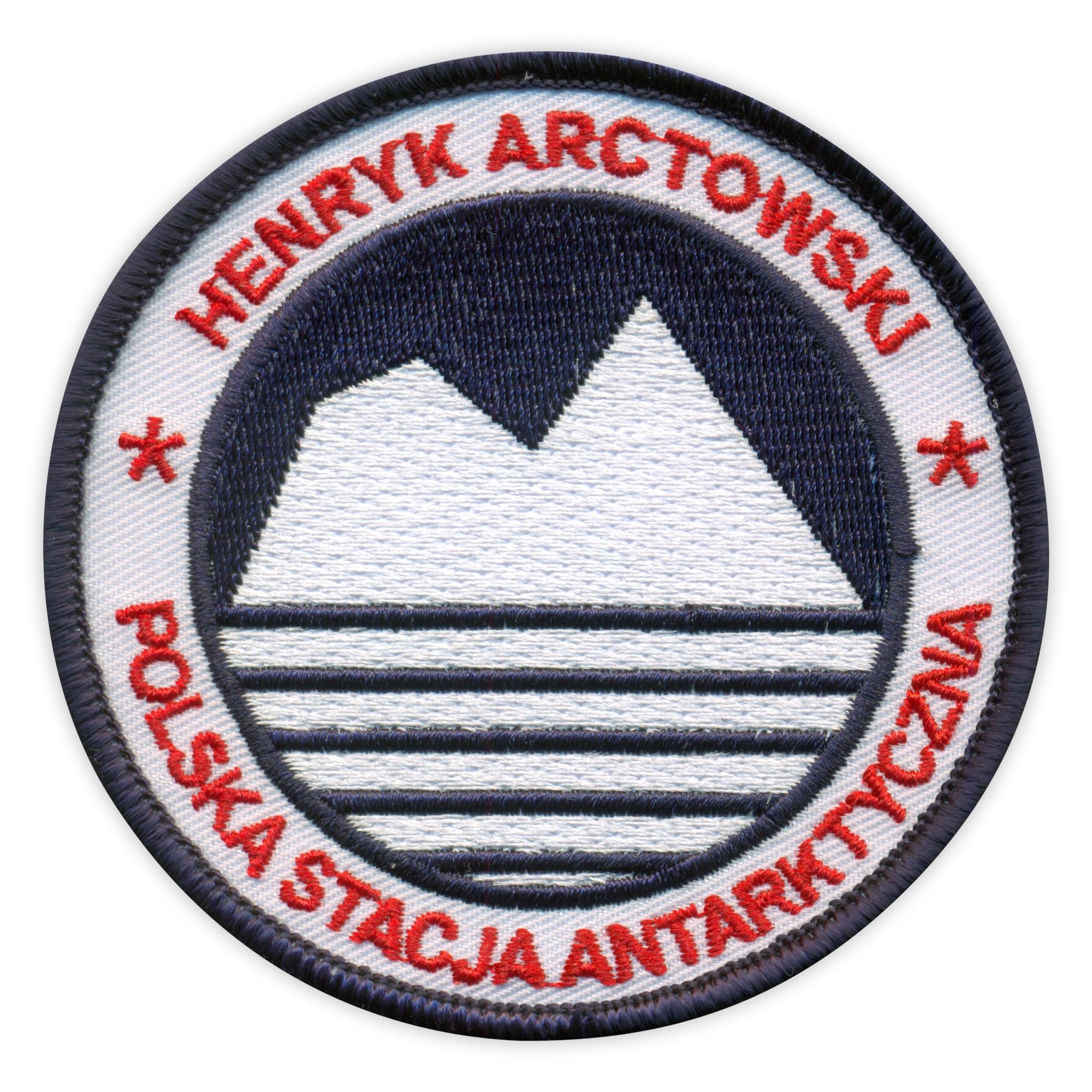 Juego de cuatro – Estación Antártica polaca Patchion Arctowski – Parte trasera termosellada – Parche bordado/insignia/emblema