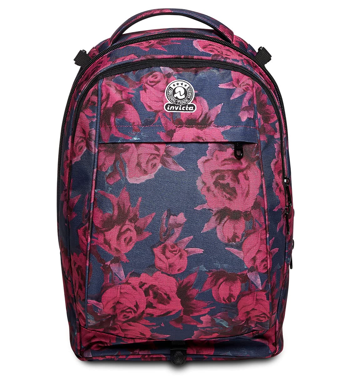 Invicta Trolley TECH ROSES, Crossover System, Tasche multifunzione, Per bambine e ragazze, Scuola, Tempo libero, Viaggi