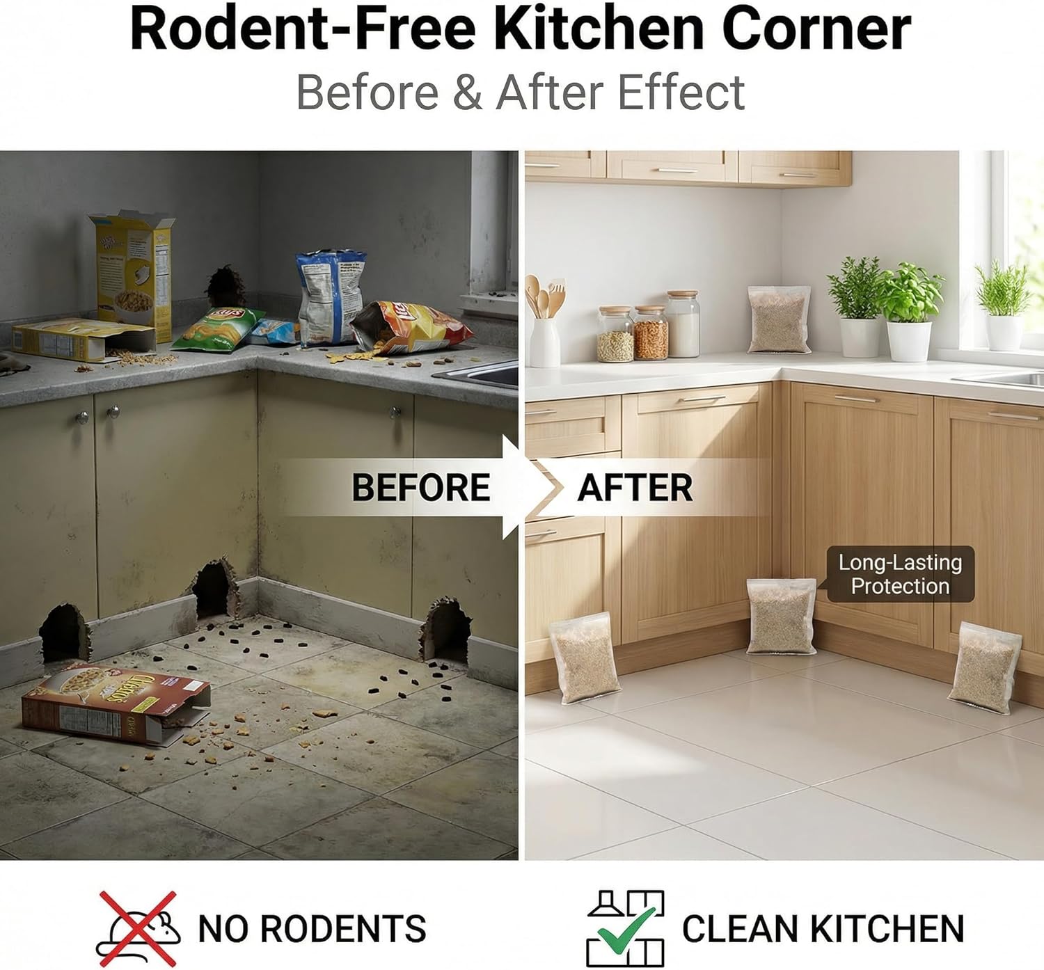 Mole Repellent Pouches for Yard & Garden, Long-Lasting Outdoor Rodent Deterrent, Safe for Pets and Plants, Easy Placement for Lawn, Flower Beds, Garage, and Basement