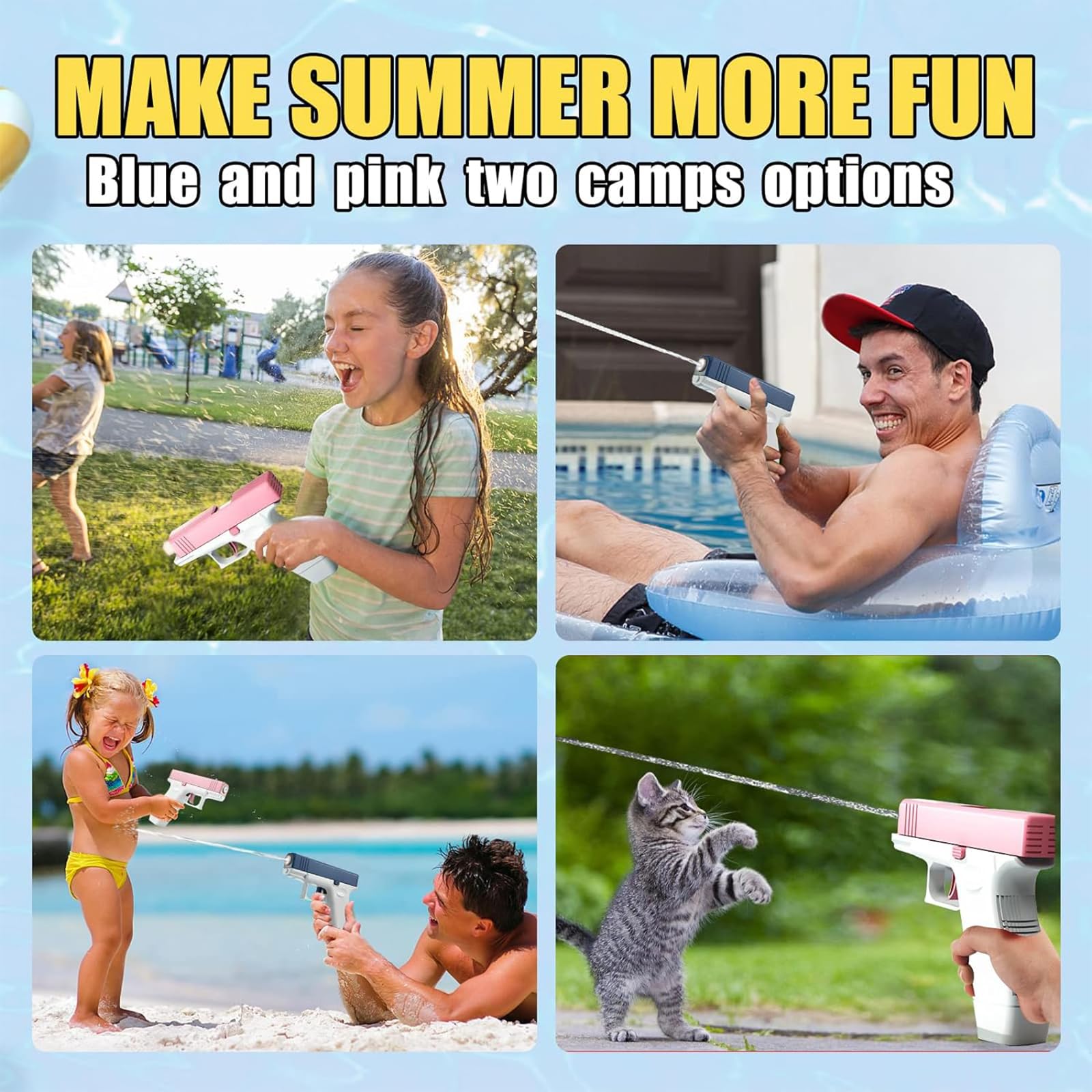 Jouet Blaster à Eau ZGEER pour Enfants et Adultes - Pompe pour Piscine