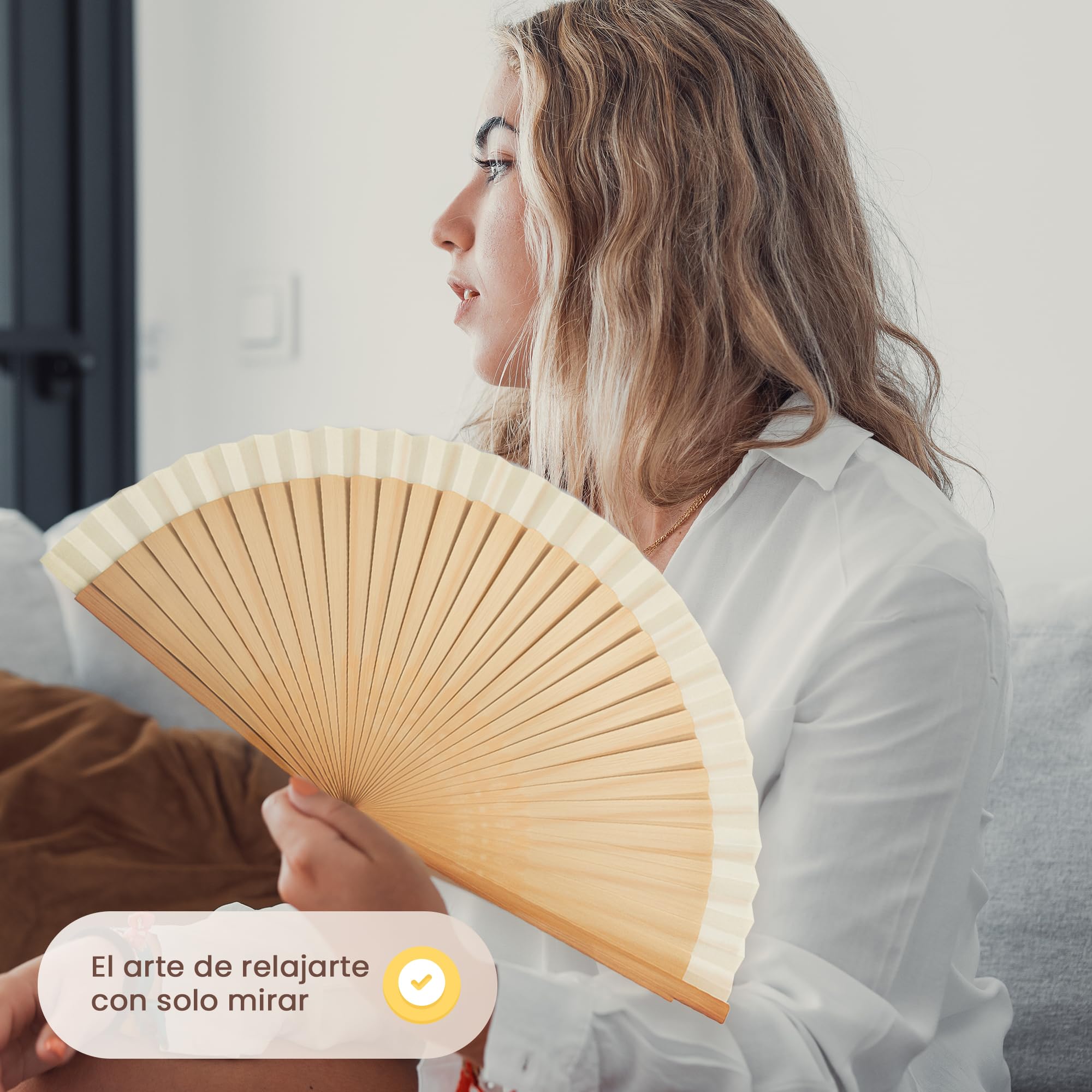 Abanicos de madera original - abanicos españoles - abanico para bodas pequeño para hombre y mujer