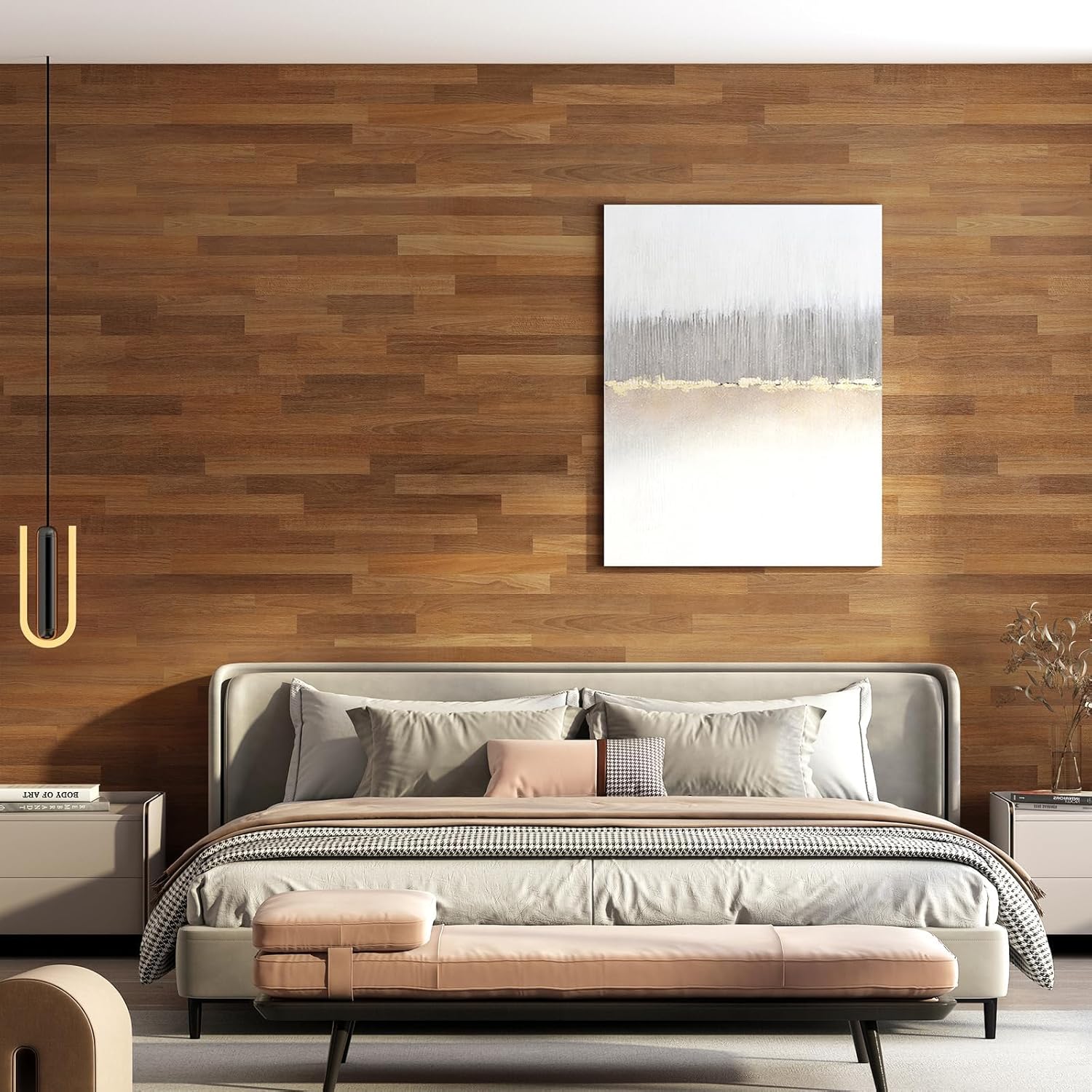 YENHOME 30"X118" Butcher Block Contact Paper for Countertops Waterproof Dark Brown Wood Contact Paper Peel and Stick for Cabinets and Drawers Faux Wood Wallpaper Self Adhesive Shelf Liner Wood Grain