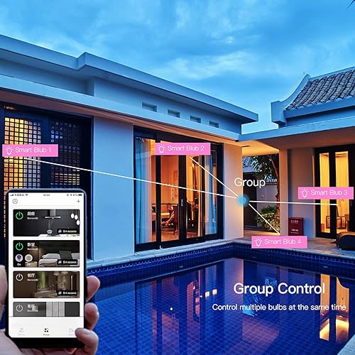 Miniatura 8 de Las bombillas inteligentes funcionan con Apple HomeKit, 16 millones de colores DIY GRBCW, bombilla LED WiFi, multicolor, WiFi y Blutoth, compatibles