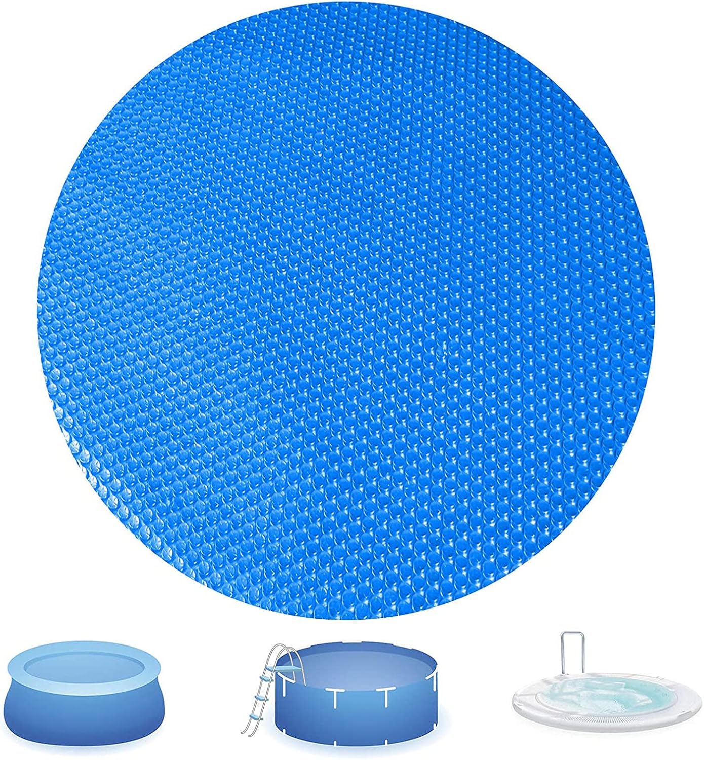 YANRU Inground Pool Cover 8 Ft Pool Heater Cover, Above