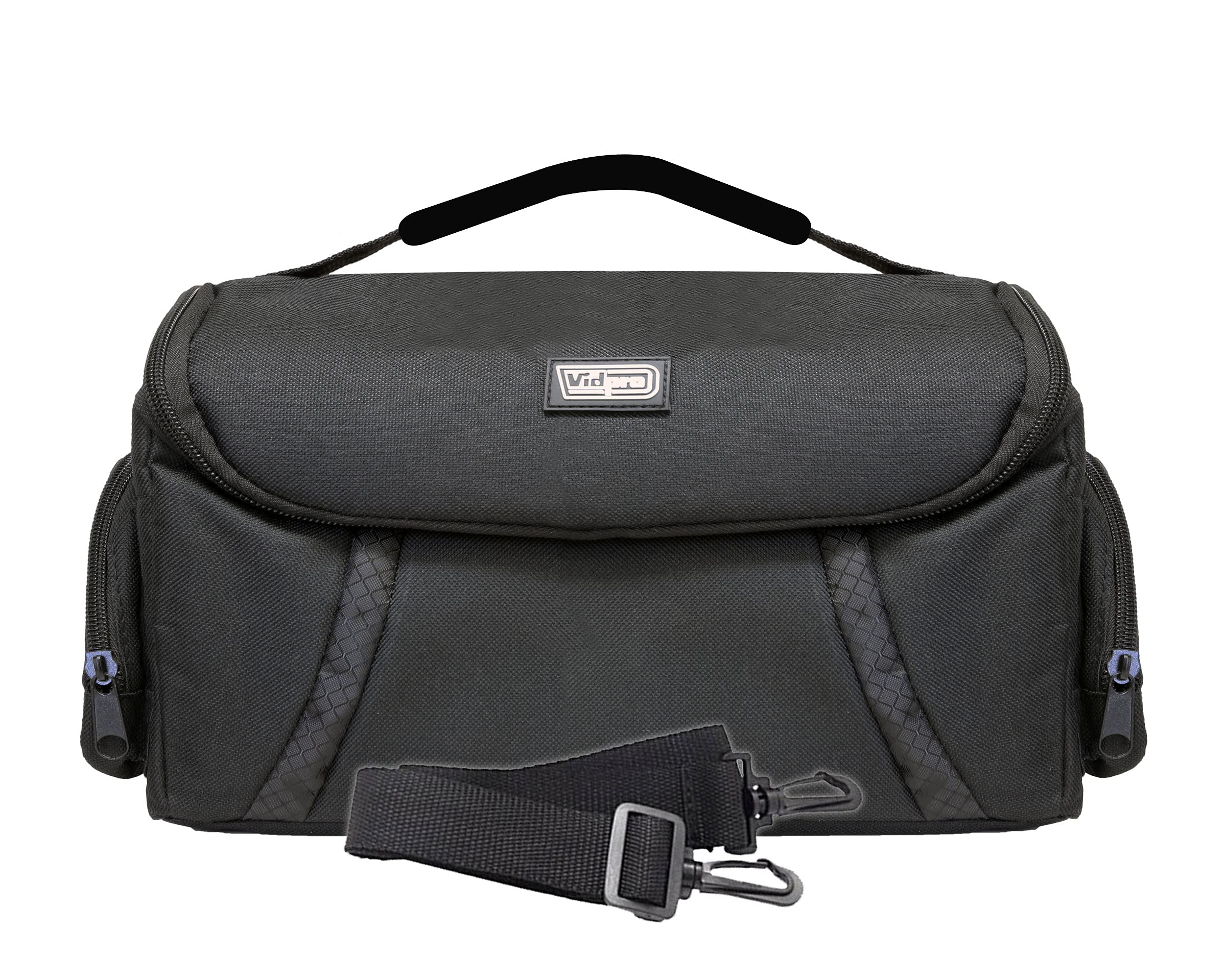 Vidpro DSLR and Video Camera Gadget Bag - Large Protective Case Includes Padded Dividers Handle and Shoulder Strap Compatible with Most Camera Brands Fits 1-2 DSLR Cameras 4 Lenses and Accessories