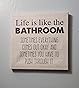 Amazon.com: Country Life Is Like the Bathroom Canvas Prints Wall Art ...