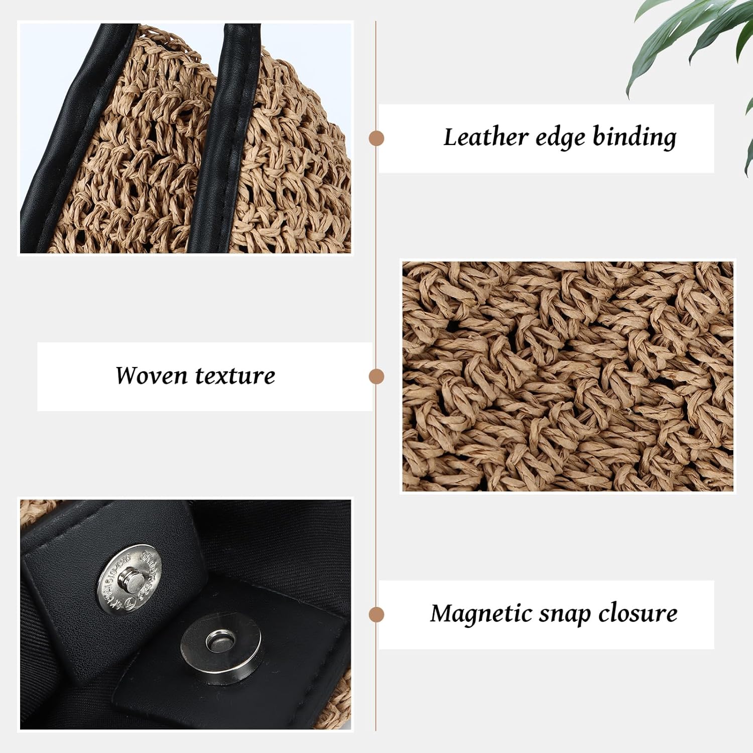 Freie Liebe Large Straw Beach Bag for Women 2025 Summer Woven Shoulder Purses Boho Handbags for Vacation - Image 6