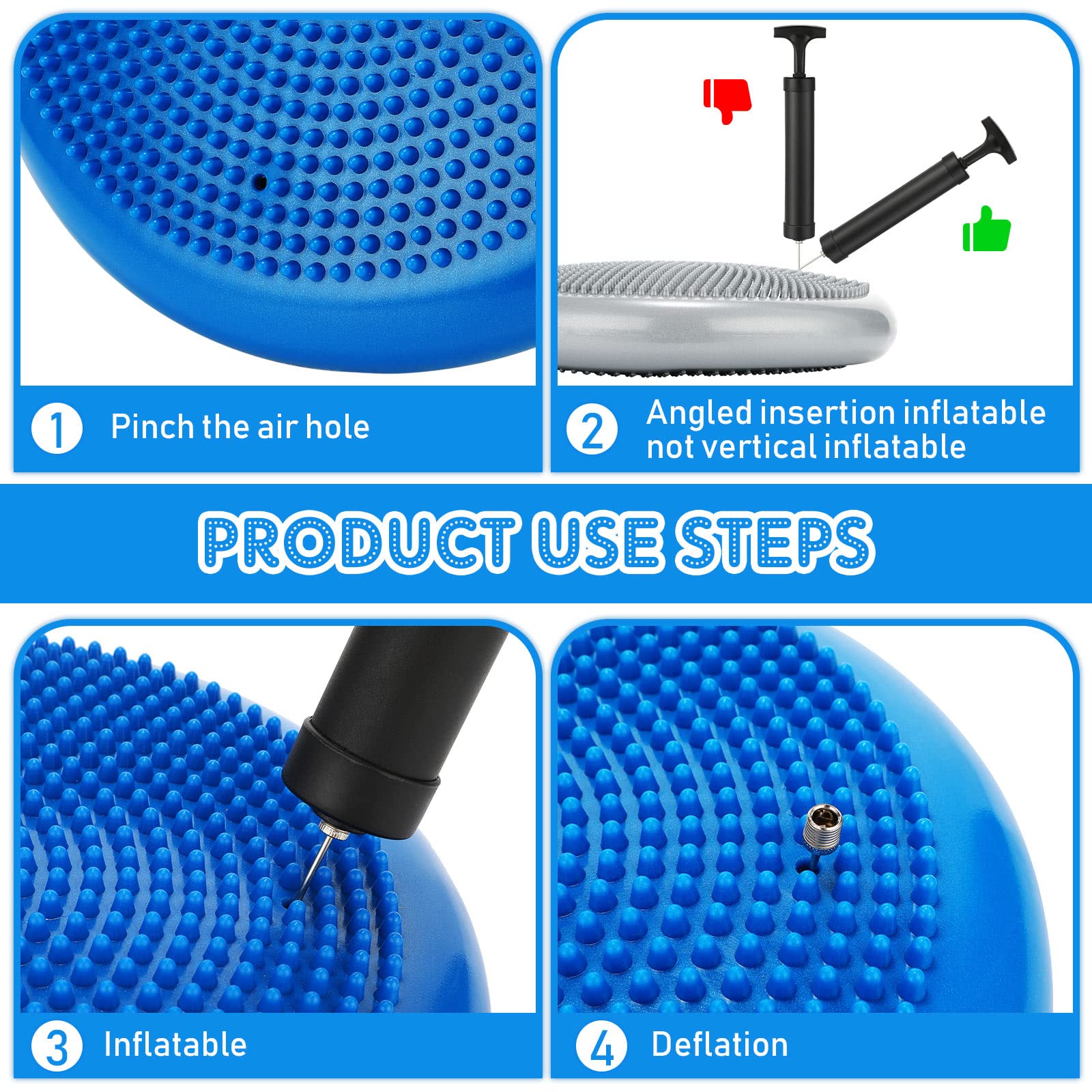 Snapklik.com : Jerify 4 Pcs Wiggle Seat Flexible Inflated Wobble ...