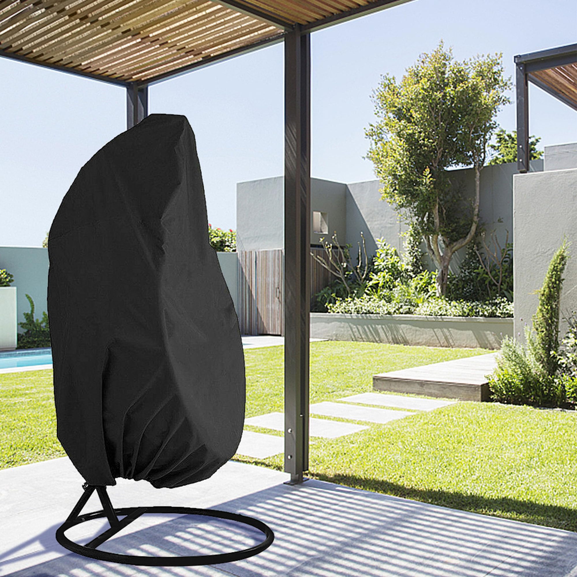 Housse De Protection Pour Chaise Suspendue - 190x115 Cm - Oxford Imperméable - Noir