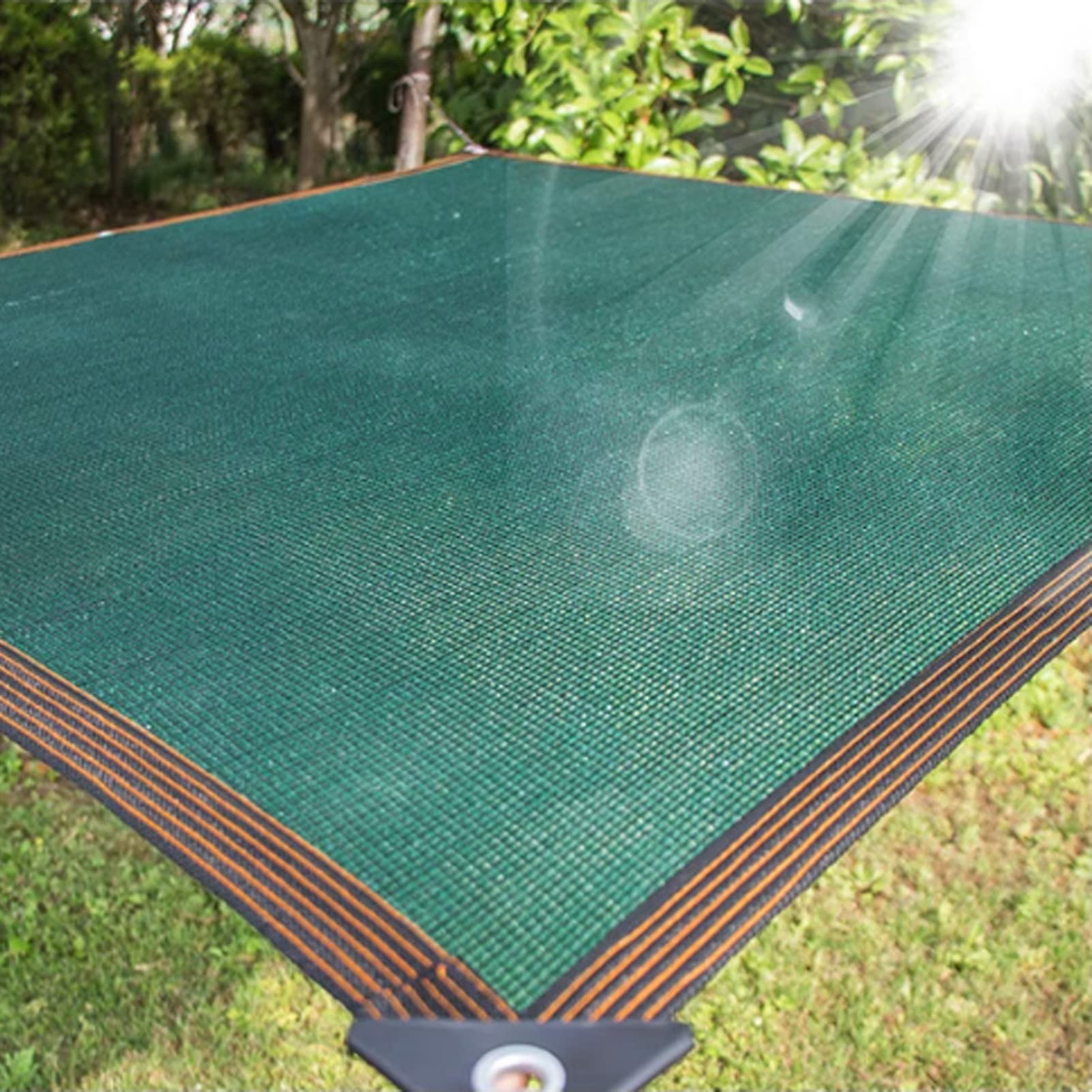 Toile d'ombrage verte anti-déchirure pour stopper la chaleur du balcon