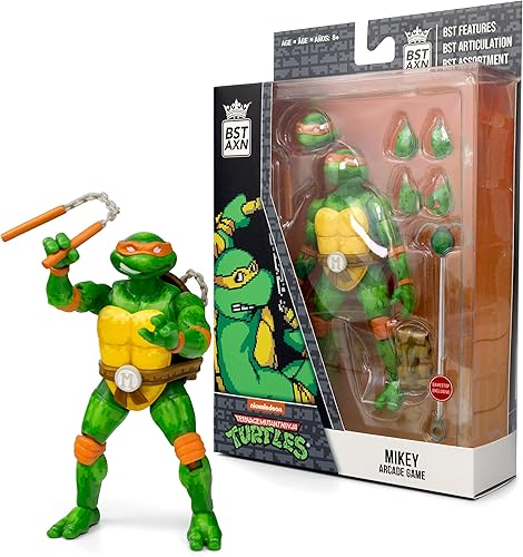 Miniatura 4 de The Loyal Subjects Teenage Mutant Ninja Turtles 'Arcade Game' Michelangelo BST AXN Figura de acción de 5 pulgadas