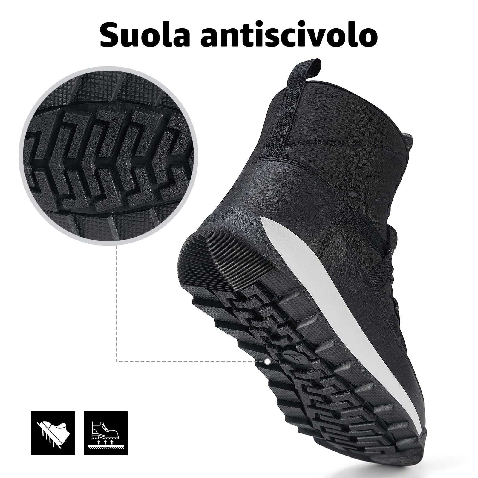 Mishansha Stivali da Neve Donna Antiscivolo Caldi Scarpe Invernali Comfort Gr.36-42
