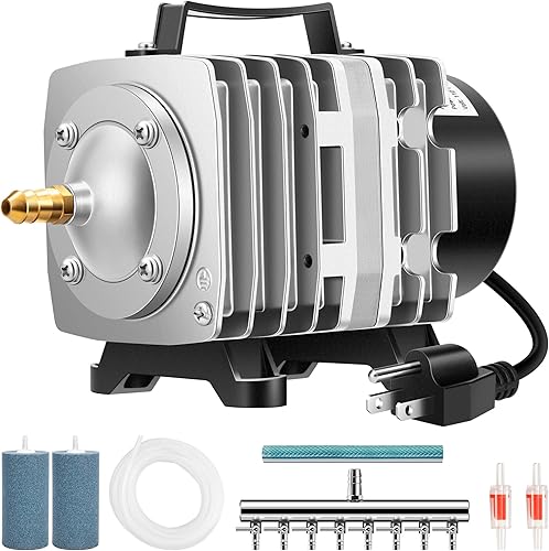 Miniatura 8 de VIVOSUN Bomba de aire comercial 1110 GPH 8 salida 40W 70Lmin para acuarios y sistemas hidropónicos