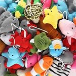 Paquet de 25 Mini Jouets en peluche d'animaux de l'océan, Jouet farci pour la fête des enfants,Petite décoration porte-clés pour l'arbre de Noël,Bonnes garnitures de sacs,Stocking Stuffers,Eufs de Pâques,Dog Cat