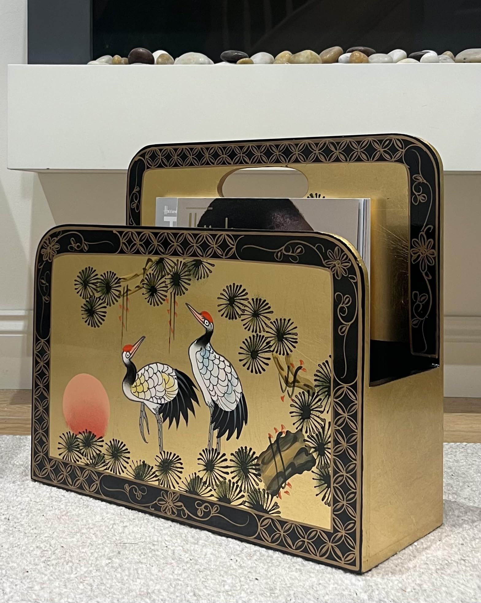 China Warehouse Direct Oriental Magazine Rack Holder Newspaper Storage Organiser Chinese Furniture