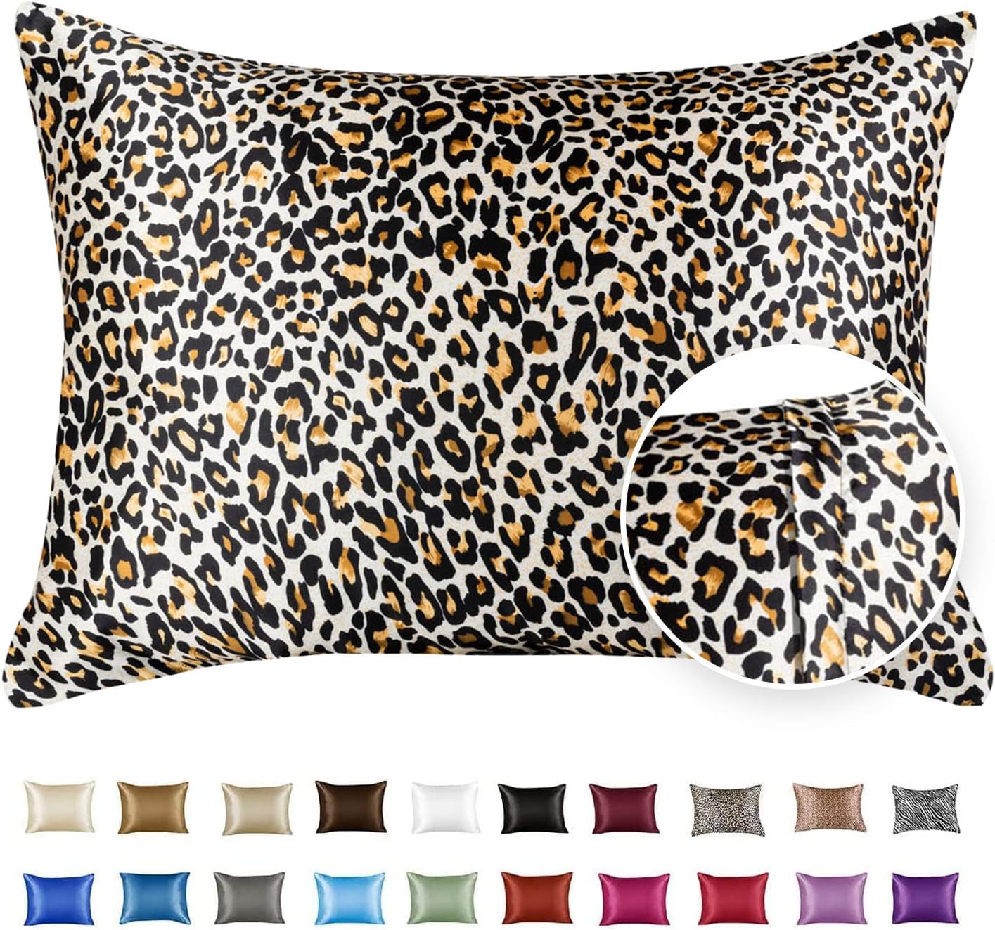 ShopBedding Luxury Satin Pillowcase for Hair Standard Satin Pillowcase with Zipper