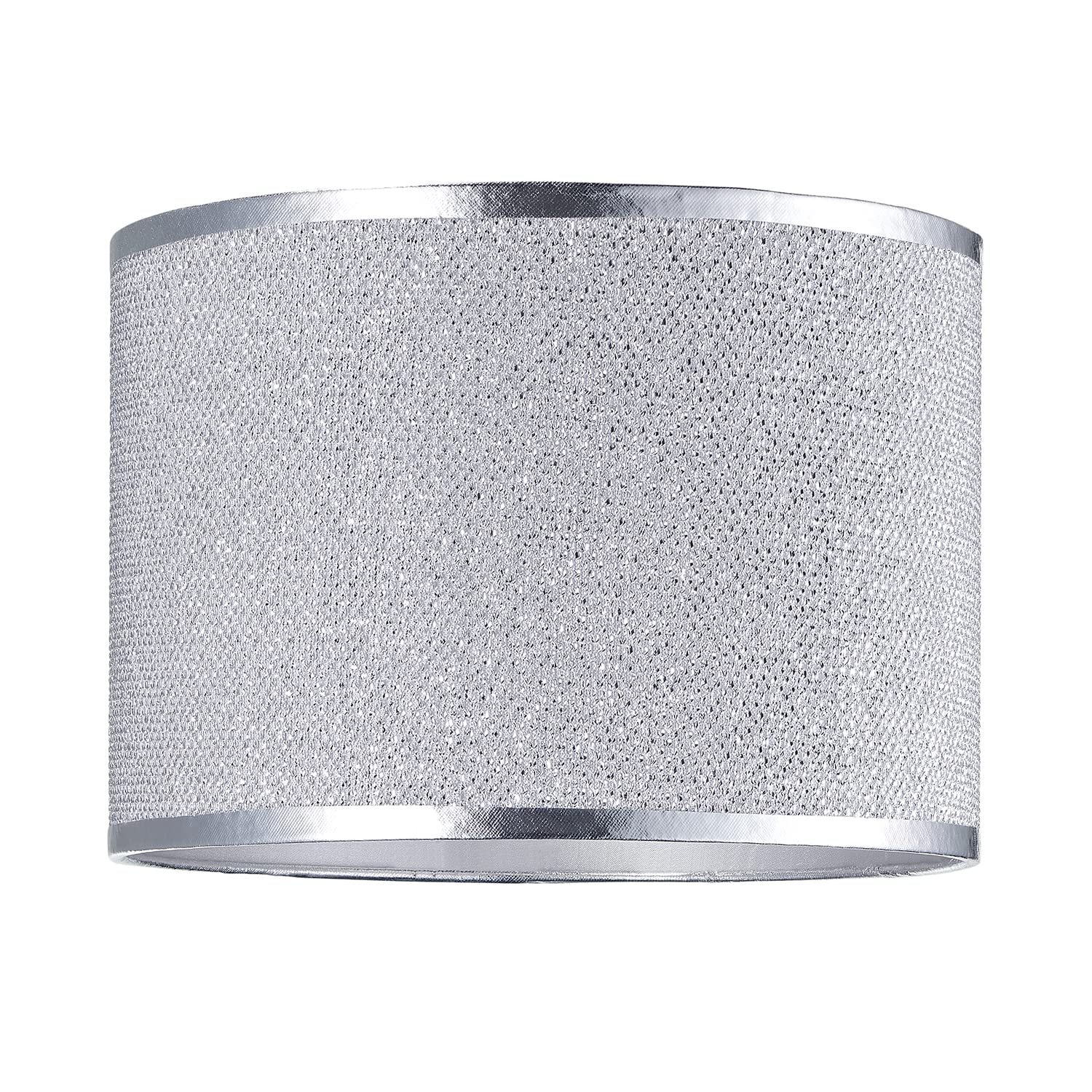 Rackhams Silver Modern And Designer Mini Diamond Glitter Fabric Lamp Shade 25Cm Wide