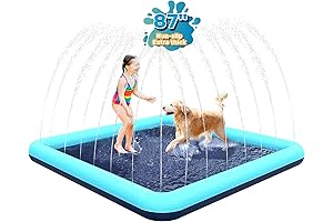 87' Non-Slip Splash Pad: Fun and Safety for Dogs and Kids in the Backyard