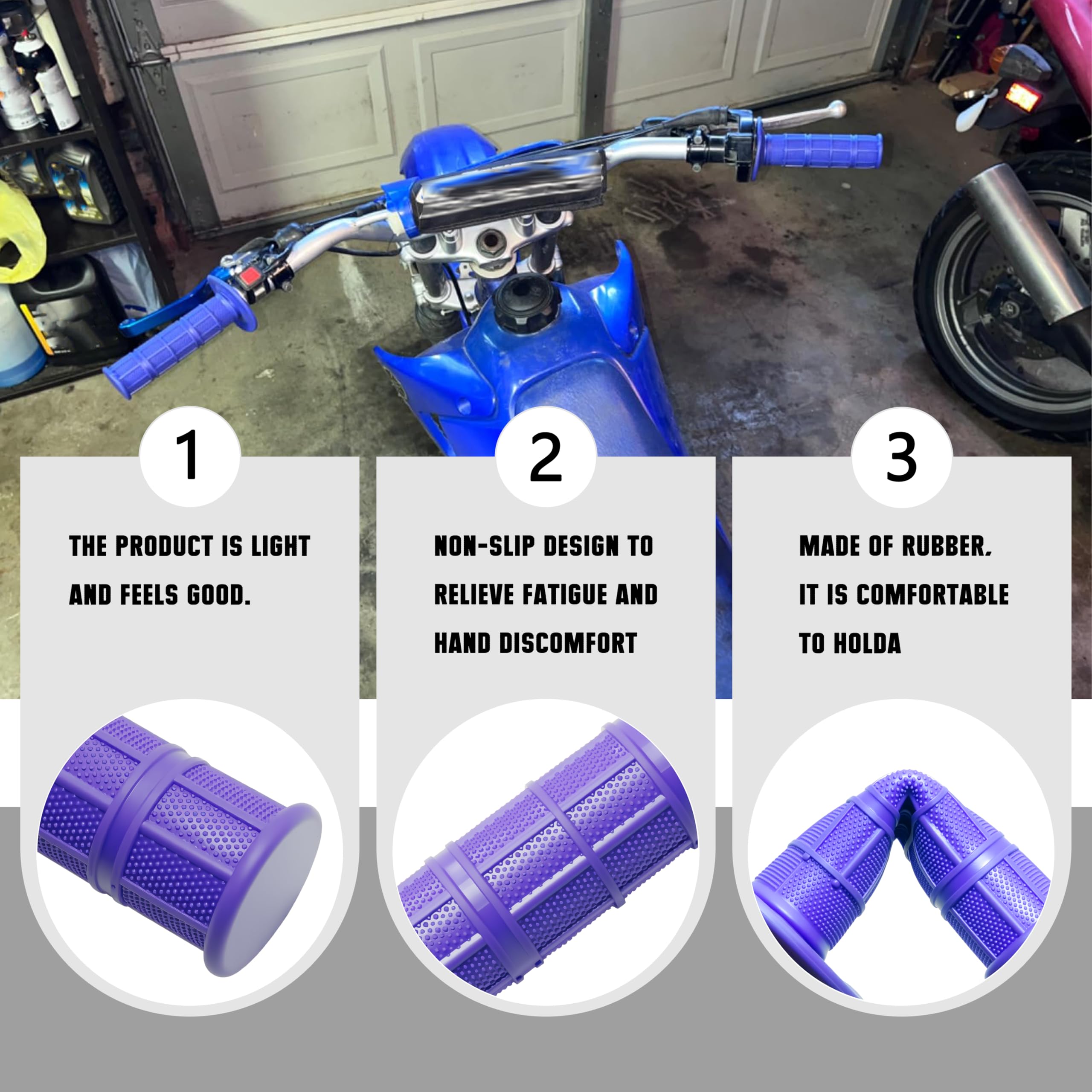 Motorrad-Gashebel-Montage, 2,2 cm Schnelldreh-Gasgriffe, mit Gaszug, Aluminiumlegierung, universell für CRF KLX SSR TTR 110 125 150 250 cc Dirt Pit Bike ATV Mini Bike