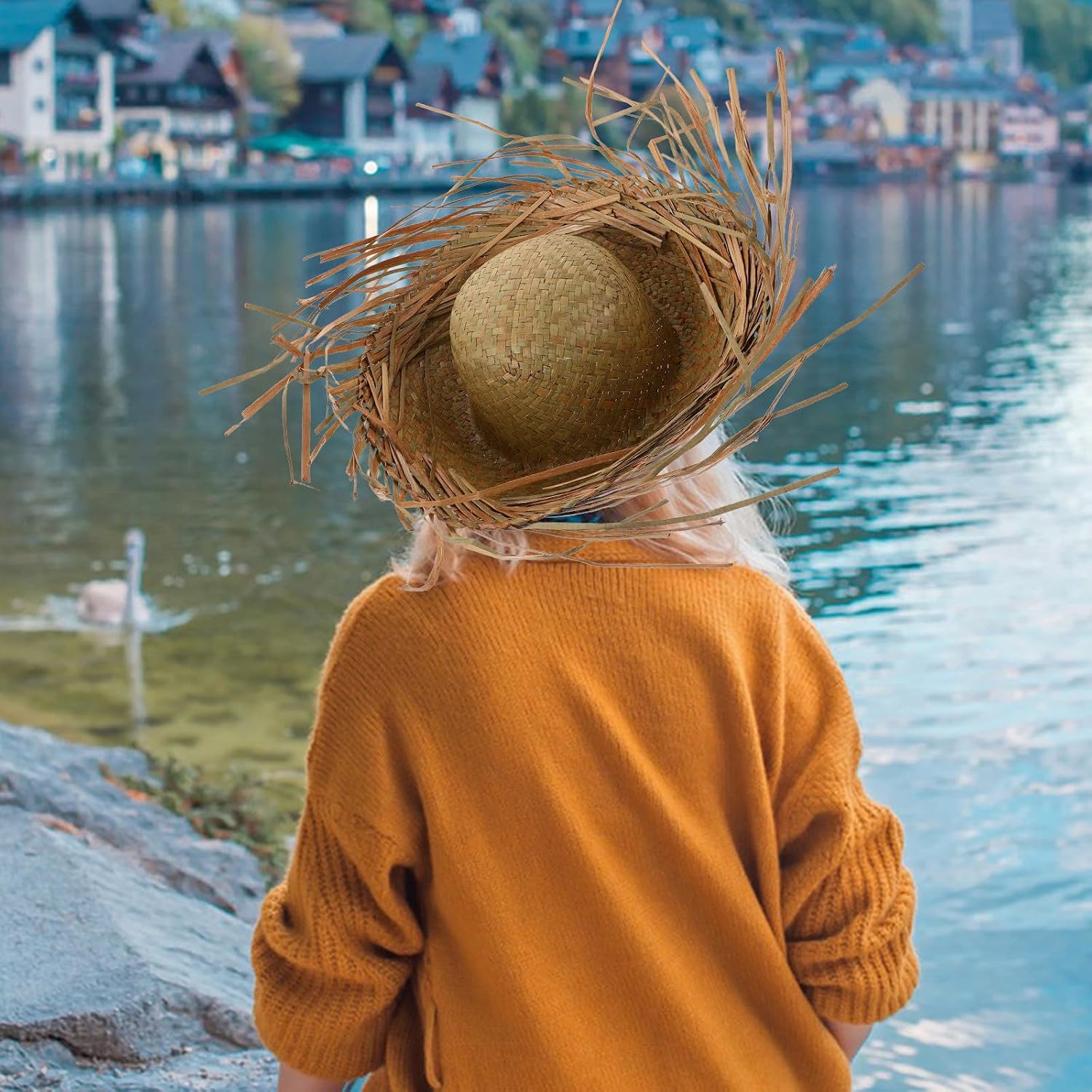 Straw Woven Beach Hat: 2pcs Sun Protection Sun Hat, Lightweight Breathable for Summer Outdoor Activities