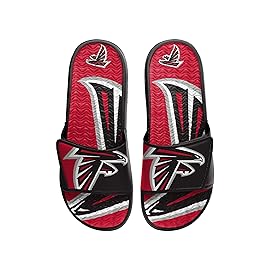 FOCO Atlanta Falcons NFL Mens Colorblock Big Logo Gel Slides - L